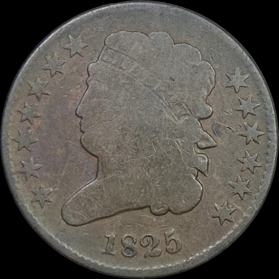 1825 Classic Head Half Cent NICELY CIRCULATED
