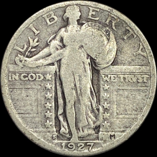 1927-S Silver Standing Liberty Quarter NICELY CIRCULATED