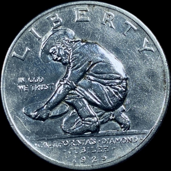 1925-S Silver California Diamond Jubilee Half Dollar CHOICE BU