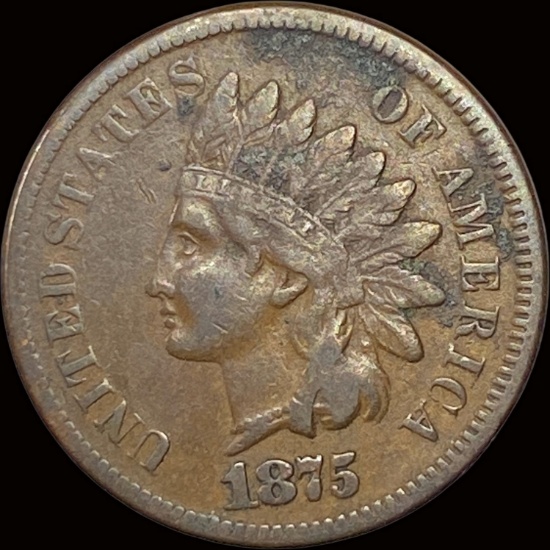 1875 Indian Head Cent LIGHTLY CIRCULATED