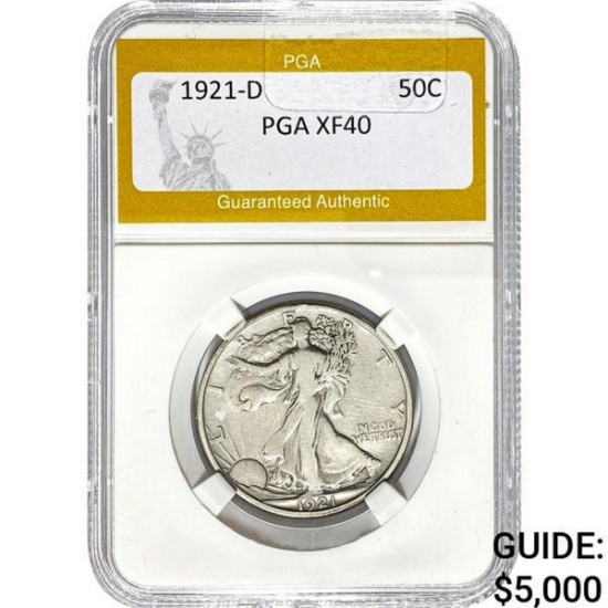 1921-D Walking Liberty Half Dollar PGA XF40