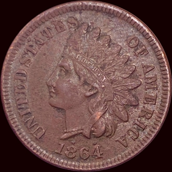 1864 Bronze Indian Head Cent CLOSELY UNCIRCULATED