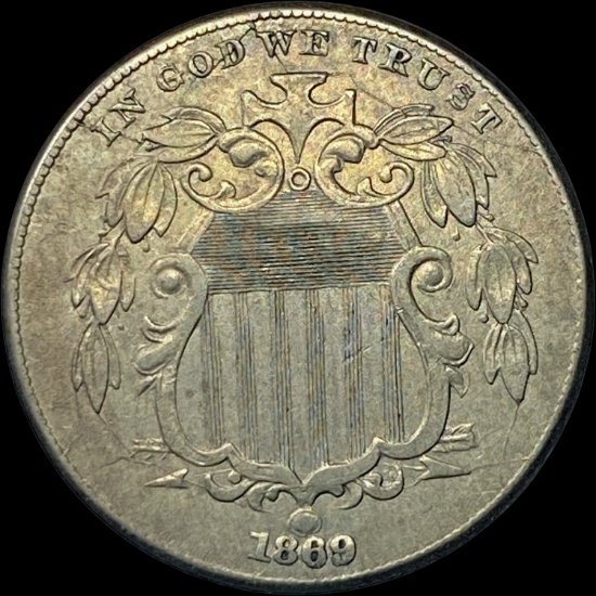 1869 Shield Nickel CLOSELY UNCIRCULATED