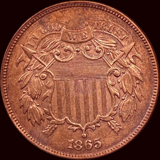 1865 Copper 2 Cents CLOSELY UNCIRCULATED