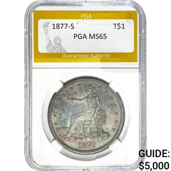 1877-S Silver Trade Dollar PGA MS65