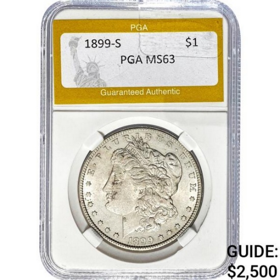 1899-S Morgan Silver Dollar PGA MS63