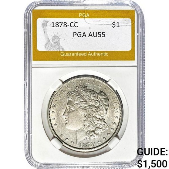 1878-CC Morgan Silver Dollar PGA AU55