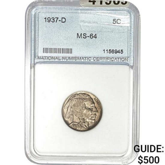 1937-D Buffalo Nickel NNC MS64