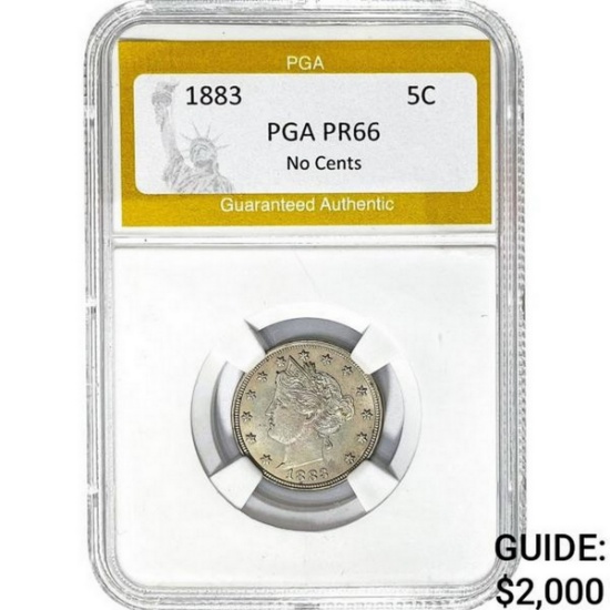 1883 Liberty Victory Nickel PGA PR66 No Cents