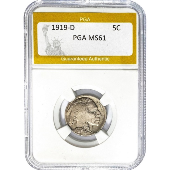 1919-D Barber Nickel PGA MS61