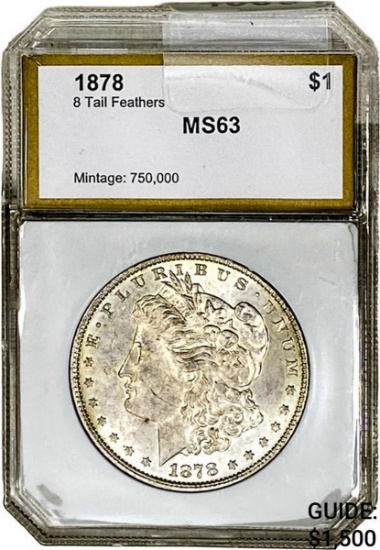 1878 Morgan Silver Dollar PCI MS63 8TF