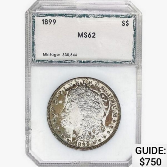 1899 Morgan Silver Dollar PCI MS62