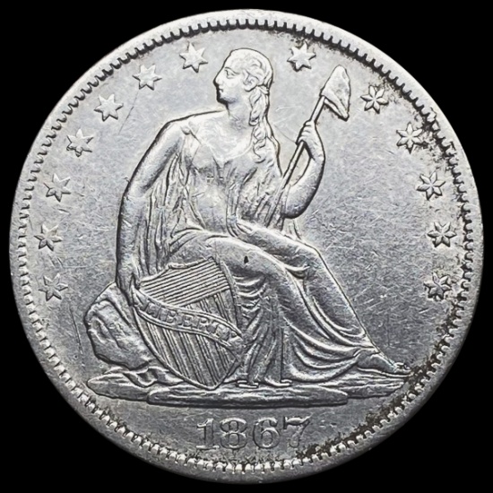 1867-S Seated Liberty Half Dollar CHOICE AU