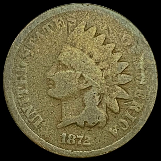 1872 Indian Head Cent NICELY CIRCULATED