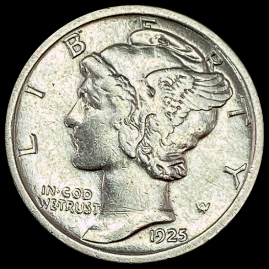 1925-D Mercury Dime CHOICE AU