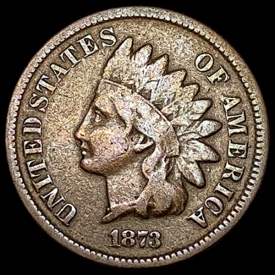 1873 Indian Head Cent LIGHTLY CIRCULATED