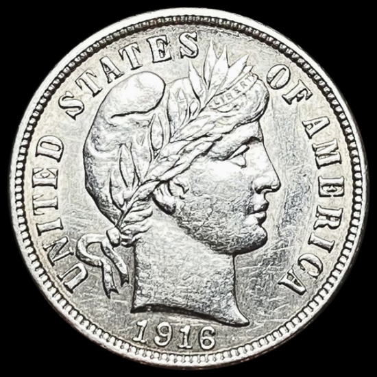 1916 Barber Dime CHOICE AU