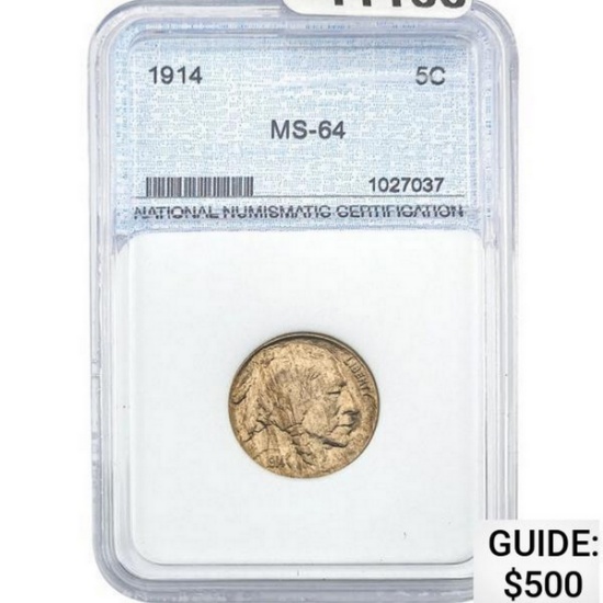 1914 Buffalo Nickel NNC MS64