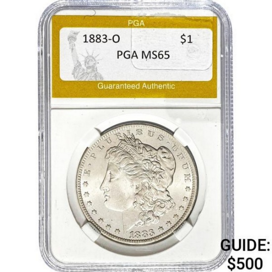 1883-O Morgan Silver Dollar PGA MS65