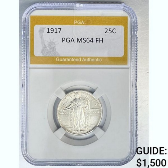 1917 Standing Liberty Quarter PGA MS64 FH