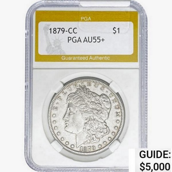 1879-CC Morgan Silver Dollar PGA AU55+