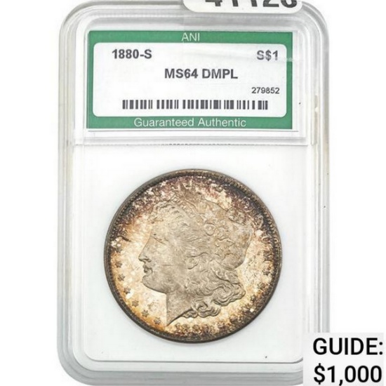 1880-S Morgan Silver Dollar ANI MS64 DMPL