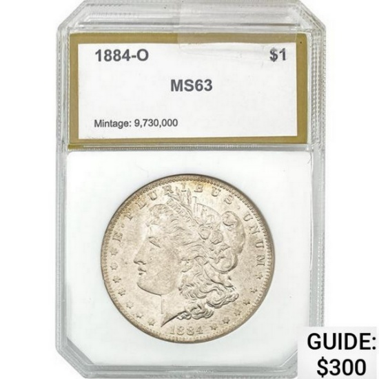 1884-O Morgan Silver Dollar PCI MS63