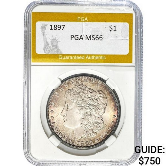 1897 Morgan Silver Dollar PGA MS65