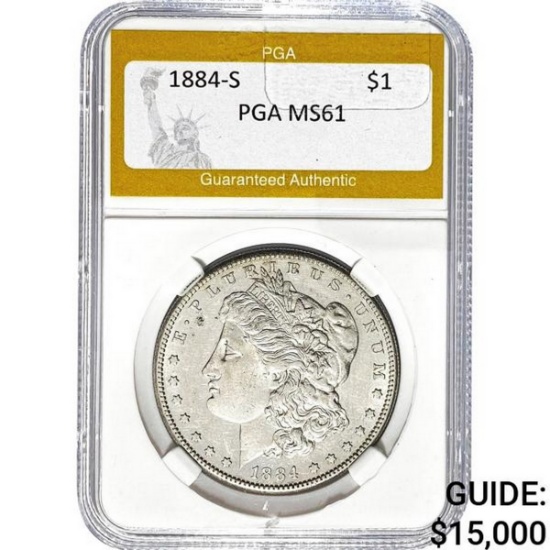1884-S Morgan Silver Dollar PGA MS61