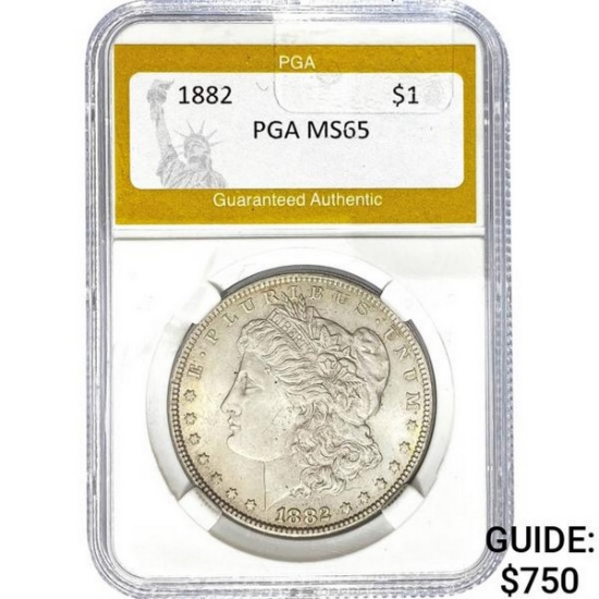 1882 Morgan Silver Dollar PGA MS65