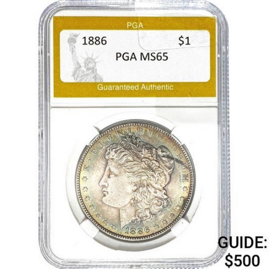1886 Morgan Silver Dollar PGA MS65