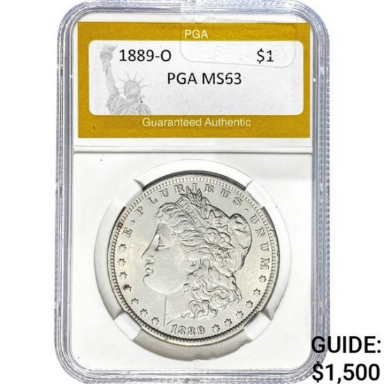 1889-O Morgan Silver Dollar PGA MS63