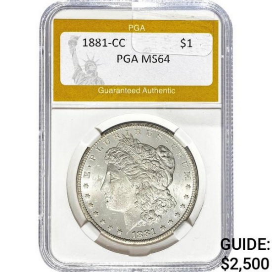 1881-CC Morgan Silver Dollar PGA MS64