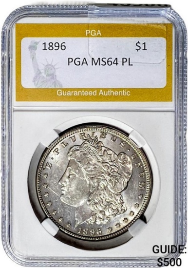 1896 Morgan Silver Dollar PGA MS64 PL