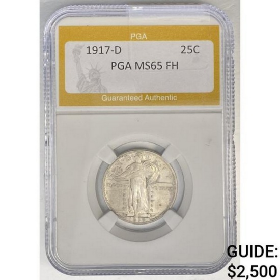 1917-D Standing Liberty Quarter PGA MS65 FH