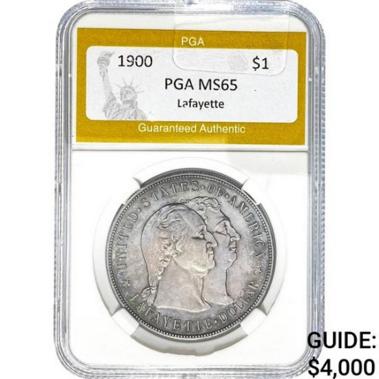 1900 Lafayette Silver Dollar PGA MS65