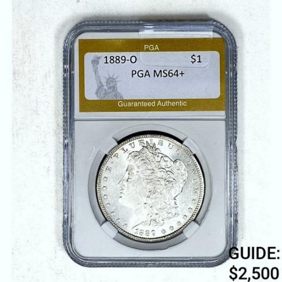 1889-O Morgan Silver Dollar PGA MS64+
