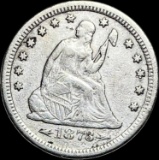 1873 Arrows Seated Liberty Quarter LIGHTLY CIRCULATED