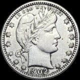 1902 Barber Silver Quarter CLOSELY UNCIRCULATED