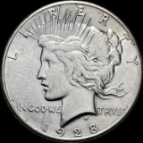 1928 Silver Peace Dollar CHOICE AU