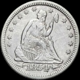 1854 Arrows Seated Liberty Quarter NEARLY UNCIRCULATED