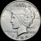 1934-S Silver Peace Dollar CLOSELY UNCIRCULATED