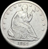 1862-S Silver Half Dollar NEARLY UNCIRCULATED