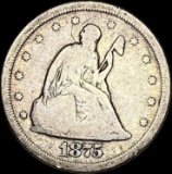 1875-S Silver Twenty Cent Piece NICELY CIRCULATED