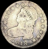 1818 Capped Bust Silver Quarter NICELY CIRCULATED