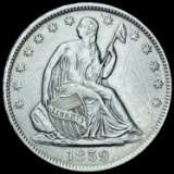 1859-O Seated Liberty Half Dollar CHOICE AU