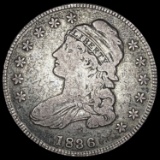1836 Capped Bust Half Dollar LIGHTLY CIRCULATED
