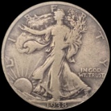 1938-D Walking Liberty Half Dollar LIGHTLY CIRCULATED