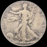 1938-D Walking Liberty Half Dollar LIGHTLY CIRCULATED