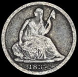 1837 Seated Liberty Half Dime NICELY CIRCULATED